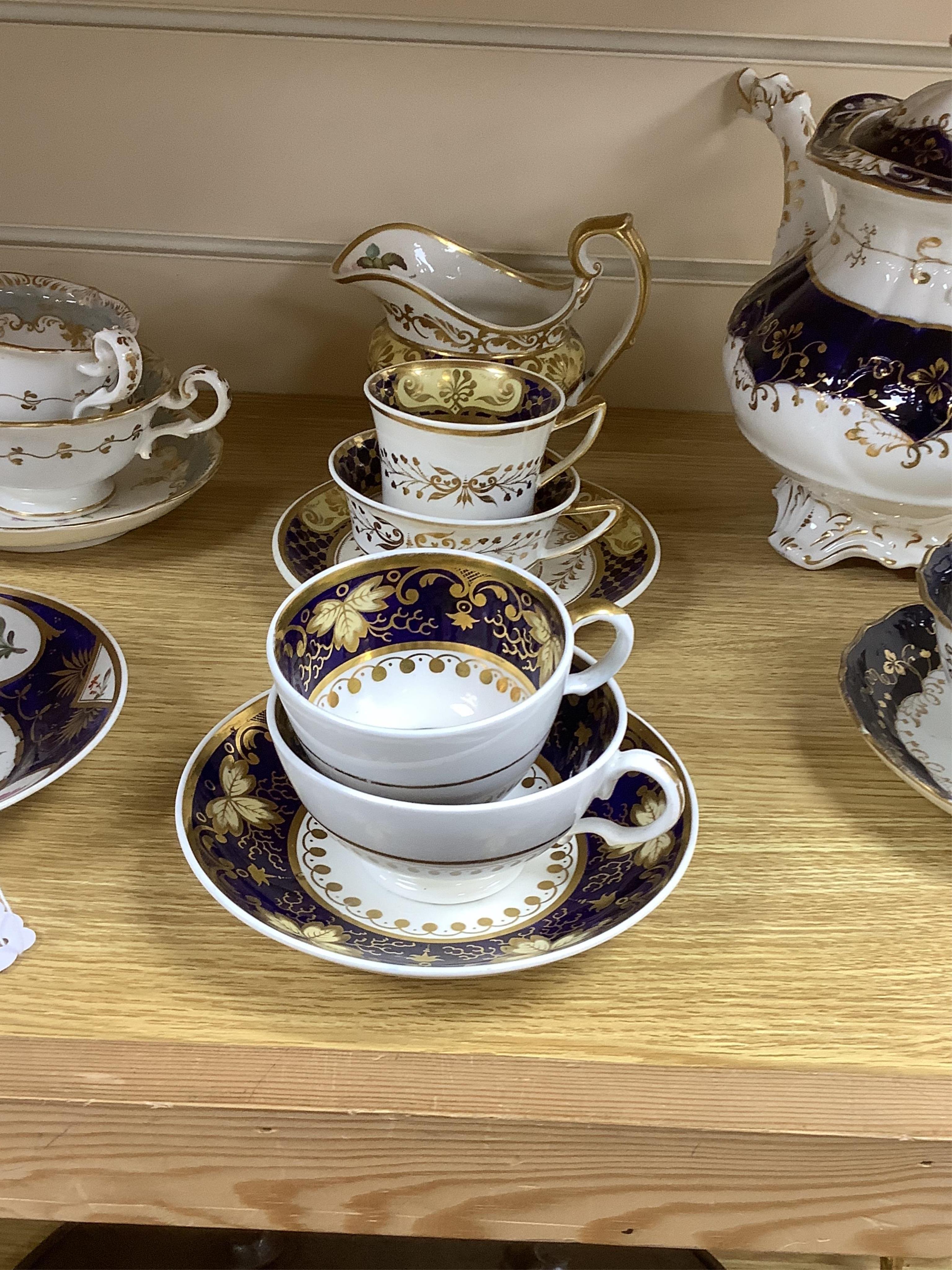 A collection of various Victorian tea wares to include Spode, Coalport etc. Condition - varies